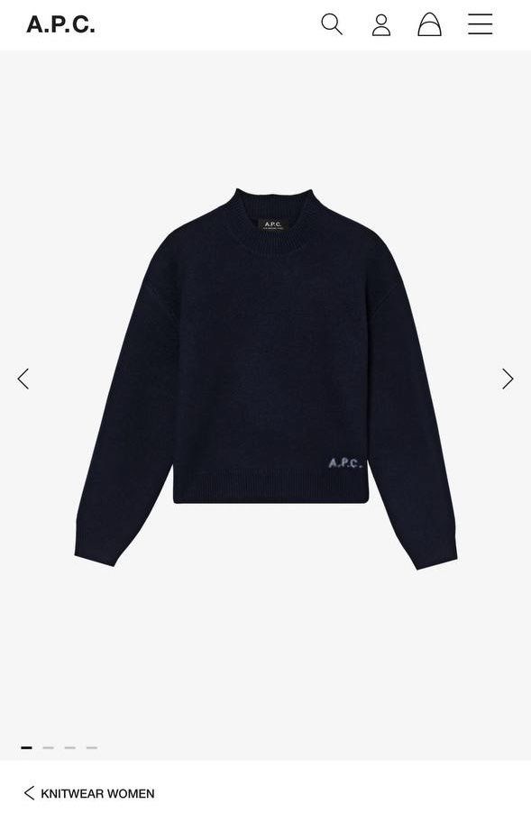 APC Knitwear (Category: Coats, Jackets and Outerwear) located in Manila. Submitted by mrraee (Listing ID 1464769829, Image 1). Description: Brand New & Never worn original APC knitwear sweater. Reason for selling: too small for my size.