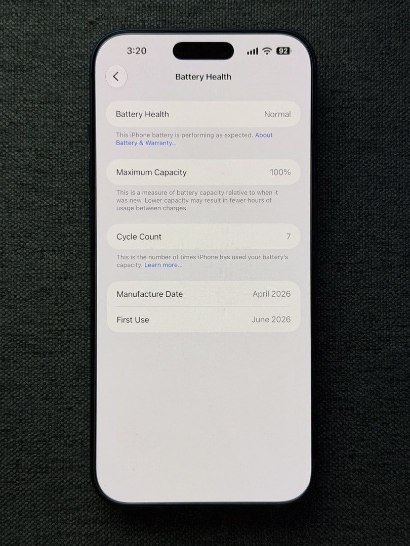 Apple iPhone 17 Pro Max (Category: iPhone 17 Series) located in Manila. Submitted by rolenpar (Listing ID 1464753972, Image 3). Description: Selling Iphone 17 Pro Max 256GB Deep Blue for 68,000 PHP - Comes with original box and charger. Screen protector + Ugreen Clear Case included - Bought from Apple Flagship Store (Can show receipt) - 100% Batt Health (7 Cycle Count) - Under Warranty until June 6, 2027 - No issues, No scratches, Good as New RFS