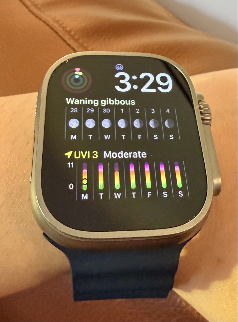 Apple Watch Ultra 2 (Category: Wearables & Smart Watches) located in Binan City. Submitted by noreendeclutters (Listing ID 1464642808, Image 2). Description: - Includes original box, charger and band - Blue Ocean Band - 49mm Case - Titanium - NTC Malaysian Variant - 91% Battery Life - Some surface scratches but barely noticeable RFS: Bought New Watch, no longer use 📌 Actual photos posted. Please check all photos and details carefully before inqu