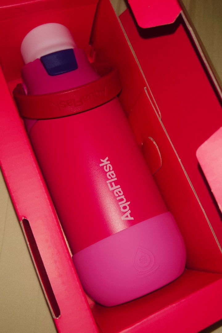 AquaFlask AquaSip Straw Bottle - Pink (Category: Water Bottles & Tumblers) located in Marikina City. Submitted by sunoo00 (Listing ID 1464607946, Image 1). Description: - Pink AquaFlask AquaSip straw bottle - 24-hour cold insulation - Made with 18/8 stainless steel - BPA-free and lead-free materials - Comes in original packaging - Ideal for staying hydrated anywhere.