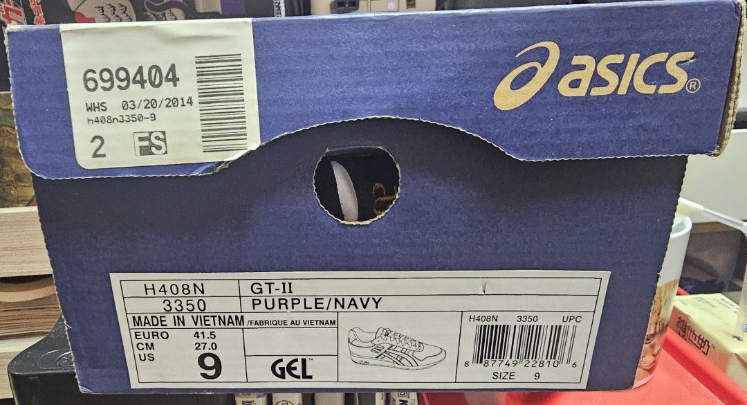 Asics GT-II PURPLE /NAVY 全新 （分類：波鞋）位於 Hong Kong。 由 miumiuhouse 提交（商品編號 1464674354，圖片 4）。簡介： 全新購自END US 9, 41.5 荃灣線交 。