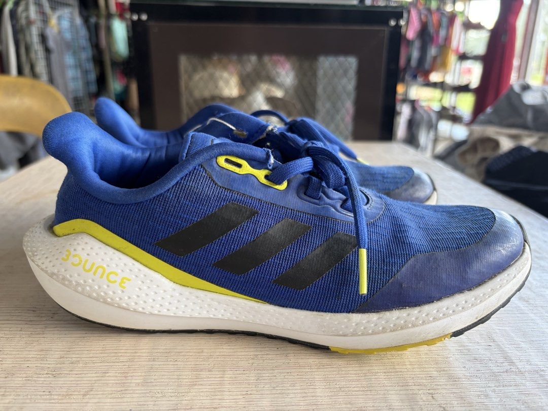 Authentic Adidas EQ21 Run Bold Blue (US 4 Youth) (Category: Babies & Kids Fashion) located in Iloilo. Submitted by fambathriftstore2017 (Listing ID 1464598557, Image 2). Description: Authentic Adidas EQ21 Run Bold Blue (US 4 Youth) Description: Brand/Model: Authentic Adidas EQ21 Run J (Bold Blue / Hi-Res Yellow) Condition: Excellent, imported straight from the US Size: US 4 / UK 3.5 / FR 36 / JP 22.5 cm (Best fit for older kids / teens) Details: 