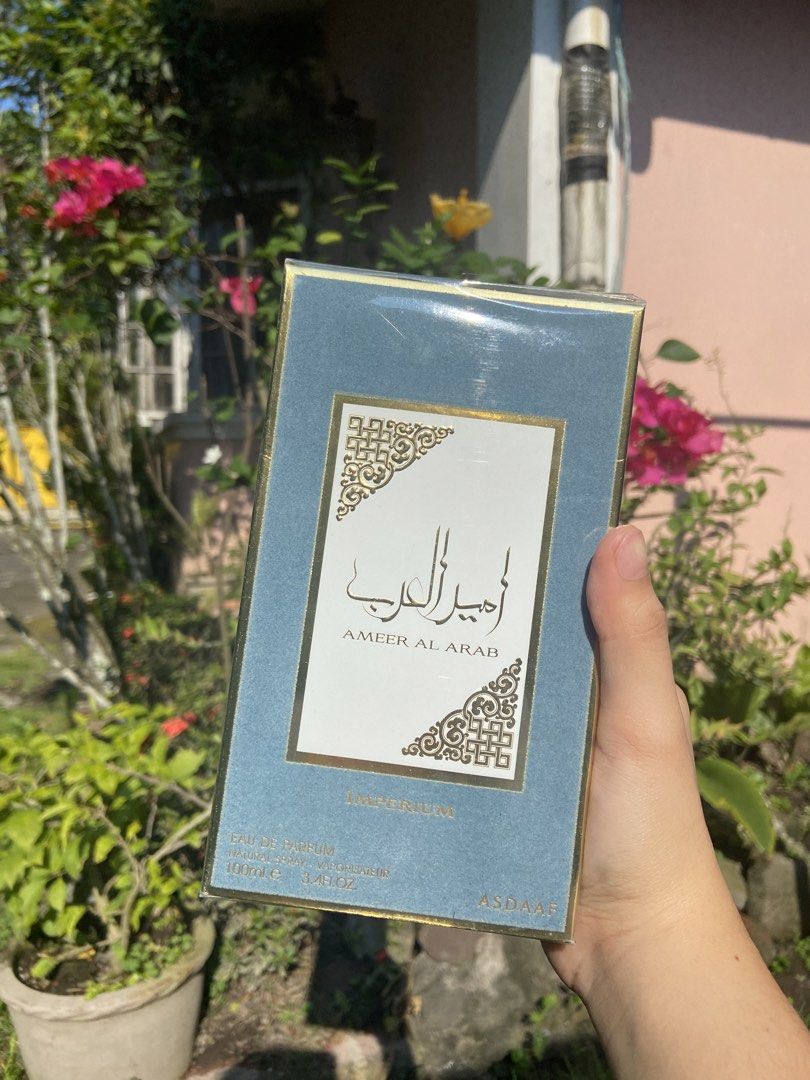 Authentic Ameer Al Arab Imperium 100ml (Lattafa) (Category: Fragrance & Deodorants) located in Guinobatan. Submitted by jadieee_young22 (Listing ID 1464630176, Image 2). Description: Authentic Ameer Al Arab Imperium 100ml (Lattafa) - 100% Brand New, Sealed with Original Box & Hologram Seal - Made in: U.A.E. - You can scan the Hologram QR at the back to check and verify authenticity - Great for everyday wear, office, or night outs - Premium velvet