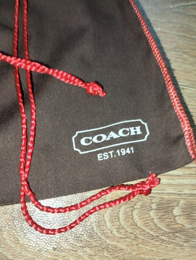 Authentic COACH dust bag dustbag (Category: Shoulder Bags) located in Zamboanga. Submitted by luxuryaccessories_ella.2022 (Listing ID 1464667330, Image 2). Description: Authentic 👉sized by cm ( centimeters) 👉 already wash 👉add sf 👉Loc po is Mindanao 👉 shipping thru J &T add 89 sa sf 👉MOP:Gcash or BPI.