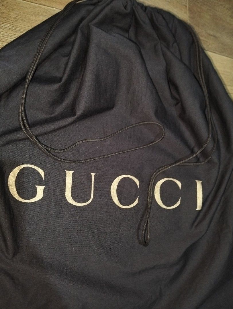 Authentic GUCCI dust bag dustbag (Category: Luxury Bags & Wallets) located in Zamboanga. Submitted by luxuryaccessories_ella.2022 (Listing ID 1464665588, Image 2). Description: Authentic 👉sized by cm ( centimeters) 👉 already wash 👉add sf 👉Loc po is Mindanao 👉 shipping thru J &T add 89 sa sf 👉MOP:Gcash or BPI.