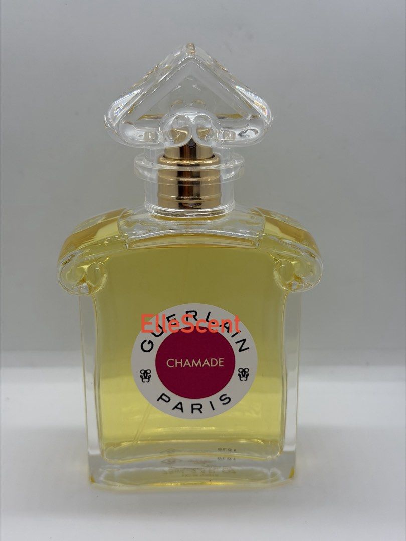 Authentic Guerlain Chamade EDT 75ml Tester (Category: Fragrance & Deodorants) located in Mandaluyong City. Submitted by elle_scent (Listing ID 1464652982, Image 2). Description: Last price posted asking for discount will not entertain selling low already please respect AUTHENTIC GUERLAIN CHAMADE TESTER 75ml A beautiful classic from Guerlain Paris, Chamade is an elegant, feminine fragrance with a distinctive vintage character. It has a sophisticat
