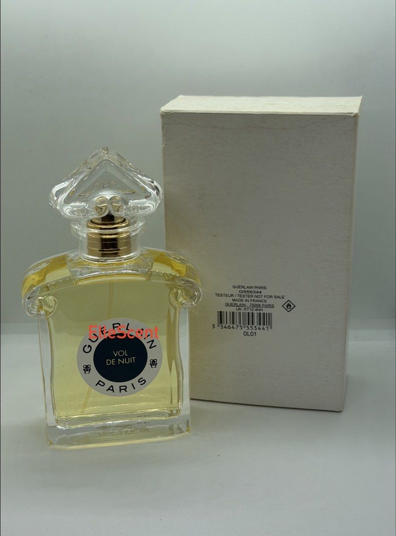 Authentic Guerlain Vol De Nuit 75ml TESTER (Category: Fragrance & Deodorants) located in Mandaluyong City. Submitted by elle_scent (Listing ID 1464651640, Image 1). Description: Last price posted asking for discount will not entertain please respect selling low already AUTHENTIC GUERLAIN VOL DE NUIT TESTER 75ml A classic and elegant fragrance from Guerlain Paris, Vol de Nuit is a sophisticated vintage-style scent with a warm, powdery and mysterio