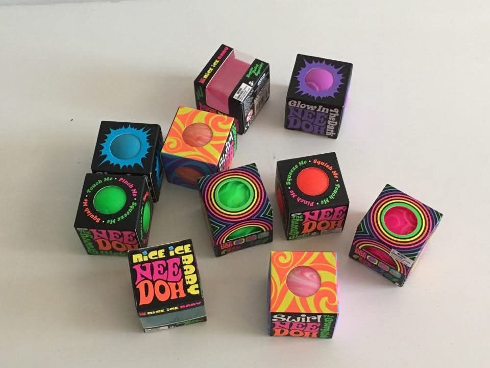 Authentic NeeDoh Teenie - Mini Squishy Toy (Category: Everything Else Others) located in Manila. Submitted by mzn27 (Listing ID 1464678757, Image 1). Description: Original Schylling Needoh Teenie Squishies for sale! Good quality, portable, and fun! Available Styles: P450 each: Nice Ice Baby Pink Nice Ice Baby Blue P390 each: Pink Swirl Orange Swirl - Purple Glow in the Dark Blue Glow in the Dark Green Groovy Glob Orange Groovy Glob Green Ripples 