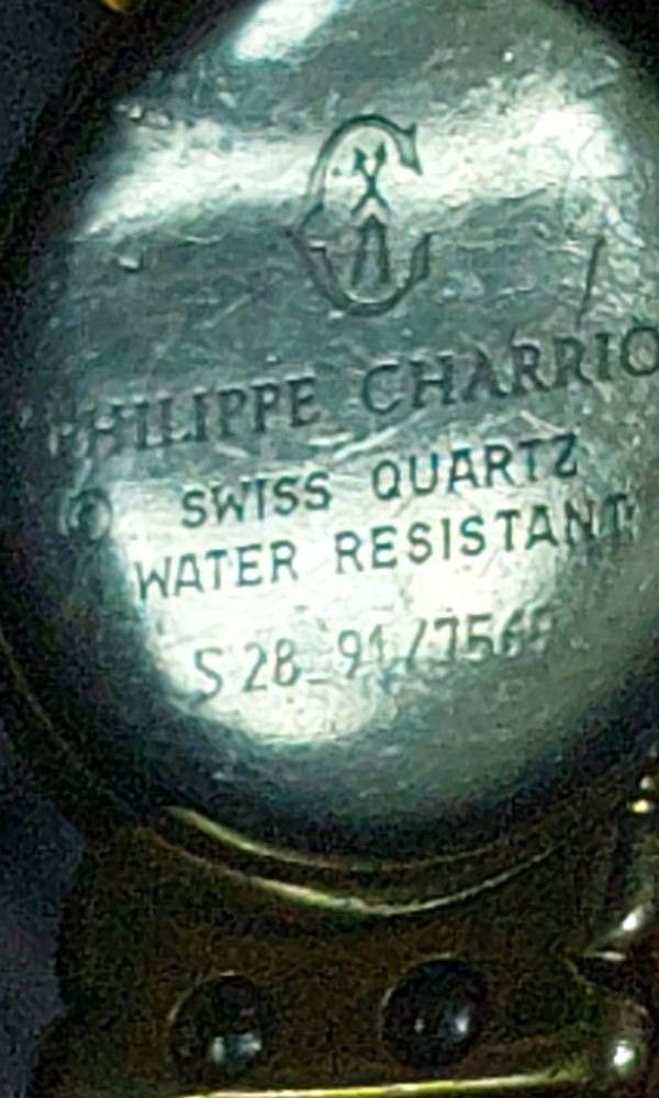 Authentic vintage philippe charriol watch (Category: Luxury Watches) located in Malolos. Submitted by byker88 (Listing ID 1464708958, Image 3). Description: This appears to be a pre-owned women's Philippe Charriol St. Tropez quartz watch featuring a gold-plated bezel with the engraved "PHILIPPE CHARRIOL" signature, a mother-of-pearl dial with diamond hour markers (12P), and the brand's signature twisted cable strap. Movement Verification The move