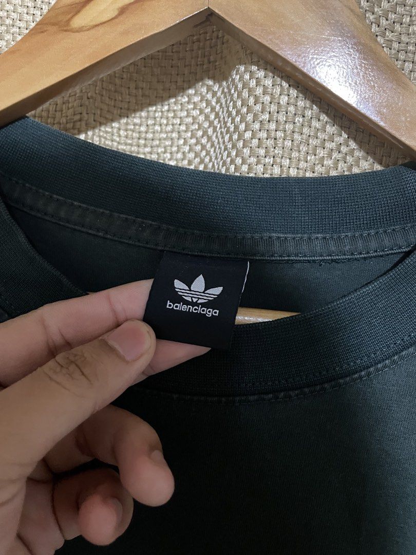 balenciaga x adidas (Category: Formal Shirts) located in Cebu City. Submitted by ajwrld (Listing ID 1464700438, Image 2). Description: Balenciaga x Adidas Dimension: 22x30 Color rate: 8.5/10 Good fade nabagay lang sa color No issues .