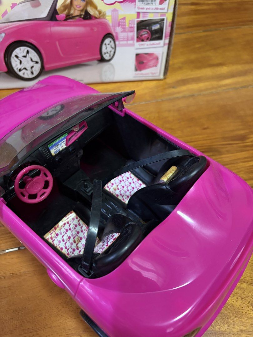 Barbie Car (Category: Kids Toys) located in Pasig City. Submitted by chamoisee (Listing ID 1464580476, Image 3). Description: Barbie Car wheels moving smoothly .