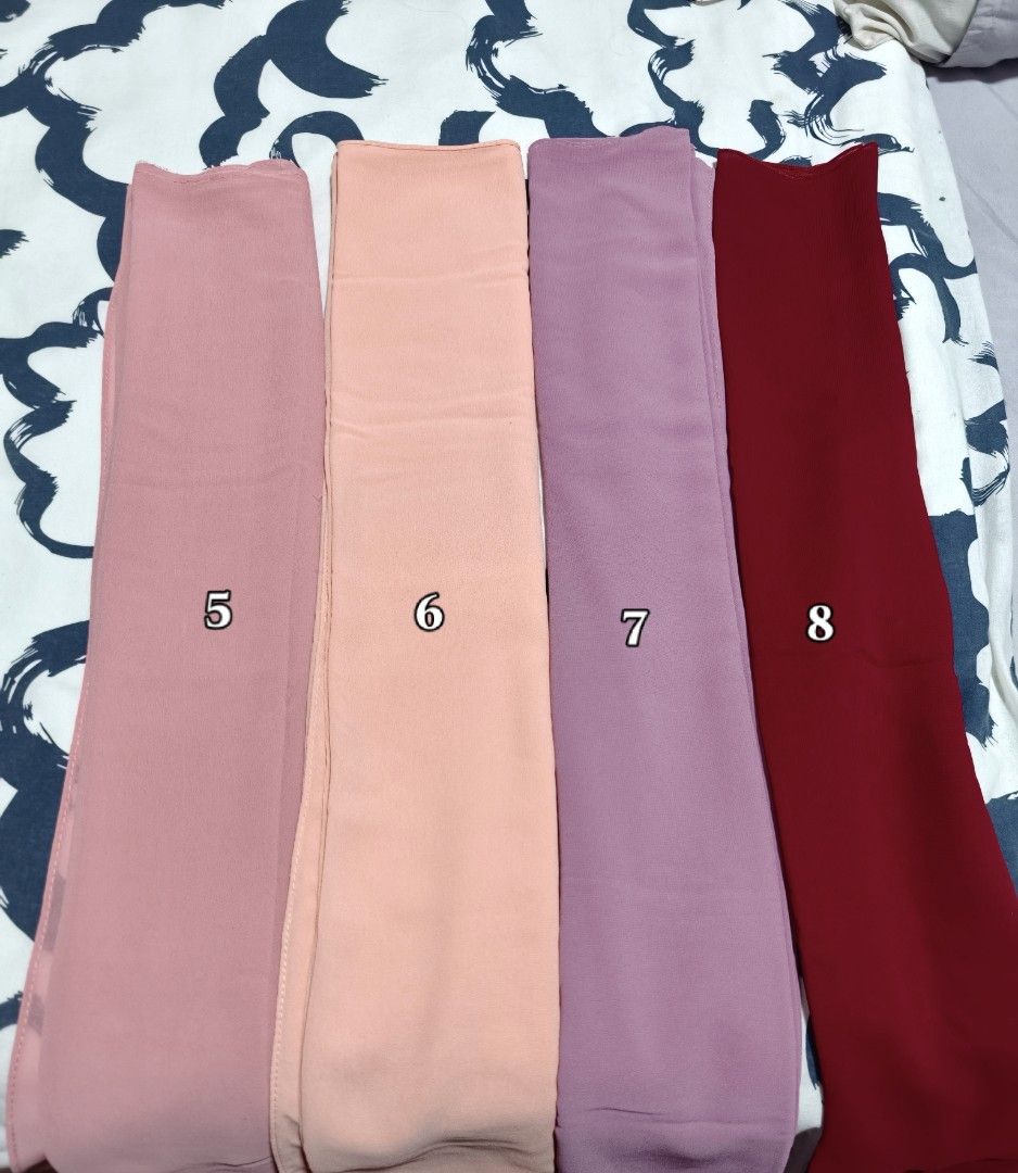 Basic & Printed Shawls (Category: Hijabs) located in Singapore. Submitted by ladyaria_ (Listing ID 1464692934, Image 2). Description: - Basic & Printed Shawls - Versatile neutrals, pastel pinks, rich reds, pretty floral prints, and classic black - Lightweight and breathable, perfect for everyday wear in Singapore's climate - Excellent preloved condition, free wash before mailing or meetups. Basic Shawls - $3 Printed Shawls - $4.