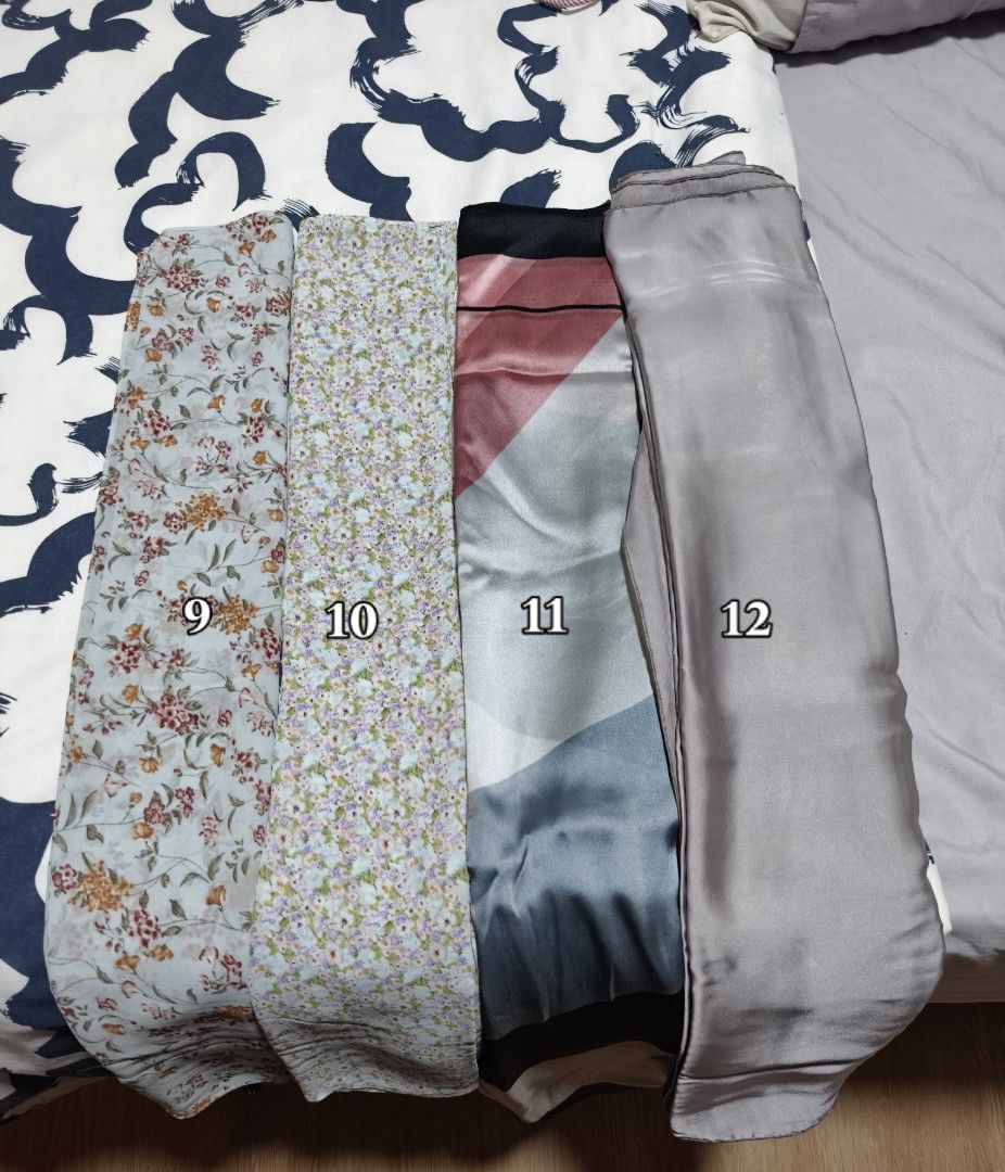 Basic & Printed Shawls (Category: Hijabs) located in Singapore. Submitted by ladyaria_ (Listing ID 1464692934, Image 3). Description: - Basic & Printed Shawls - Versatile neutrals, pastel pinks, rich reds, pretty floral prints, and classic black - Lightweight and breathable, perfect for everyday wear in Singapore's climate - Excellent preloved condition, free wash before mailing or meetups. Basic Shawls - $3 Printed Shawls - $4.