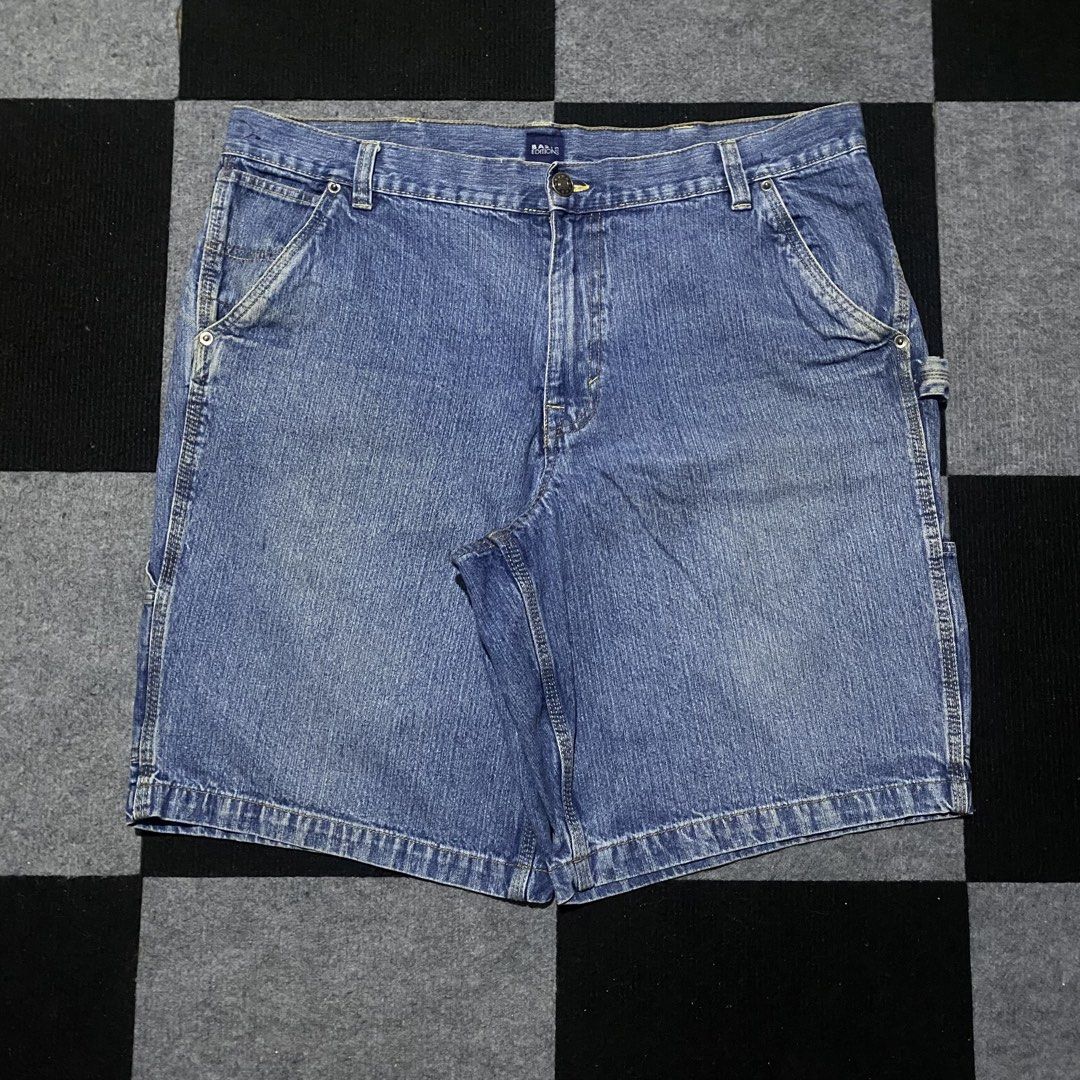 Basic Editions Denim Cargo Shorts Blue Size 38 (Category: Shorts) located in Manila. Submitted by gregmarc5503863 (Listing ID 1464752484, Image 1). Description: - Brand: Basic Editions - Size: 38 - Material: 100% cotton - Color: Blue denim - Style: Classic utility cargo shorts with multiple side and back pockets - Closure: Button closure with zip fly - Features: Sturdy belt loops, solid everyday wear Basic Edition W: 38 L: 22 Lo: 13.