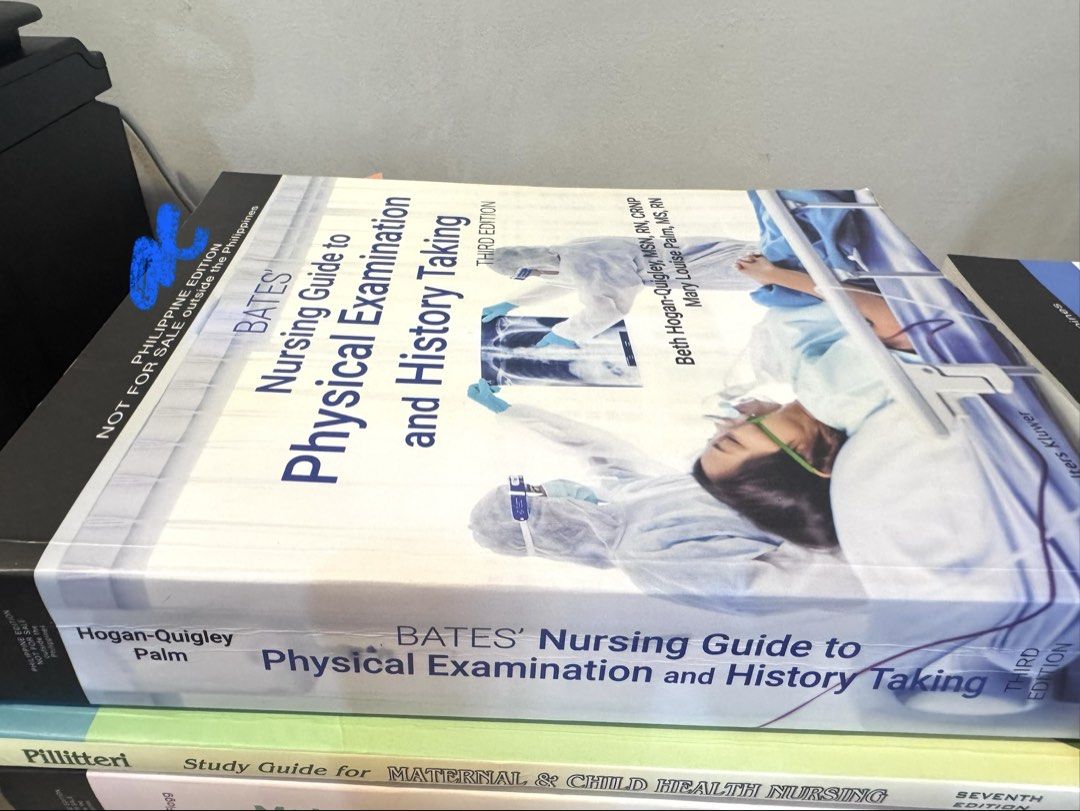BATES Nursing Guide to Physical Examination and History Taking 3rd Edition (Category: Textbooks) located in Quezon City. Submitted by beaaesab (Listing ID 1464643453, Image 1). Description: WTS LFB | NURSING BOOKS FOR SALE 📚 — Bate’s Health Assessment Book (3rd Ed.) ₱1500 ▪️books are in 𝗹𝗶𝗸𝗲 𝗻𝗲𝘄 𝗰𝗼𝗻𝗱𝗶𝘁𝗶𝗼𝗻, no highlights, no annotations, & no flaws ▪️health assessment book with minimal crease on the side but overall in good condit