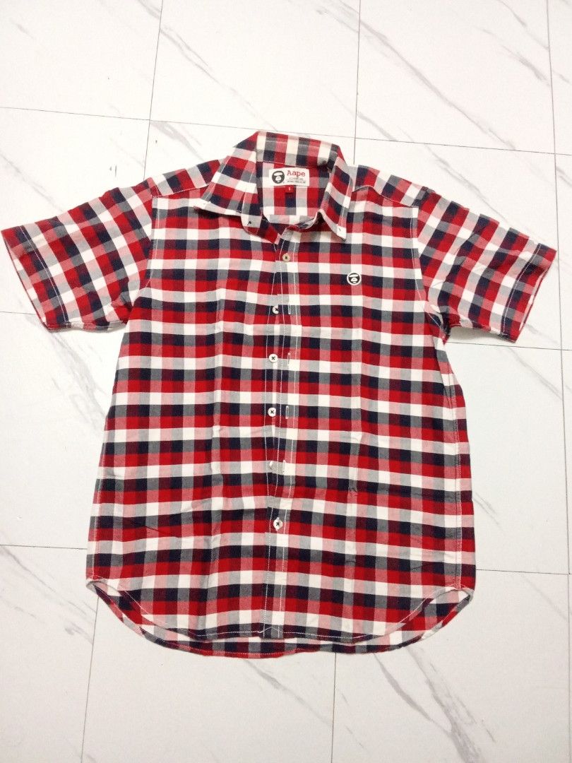 Bathing Ape by Aape Checkered Polo (Category: Tshirts & Polo Shirts ) located in Manila. Submitted by christoph17 (Listing ID 1464588896, Image 1). Description: great condition thrifted medium fits men's.