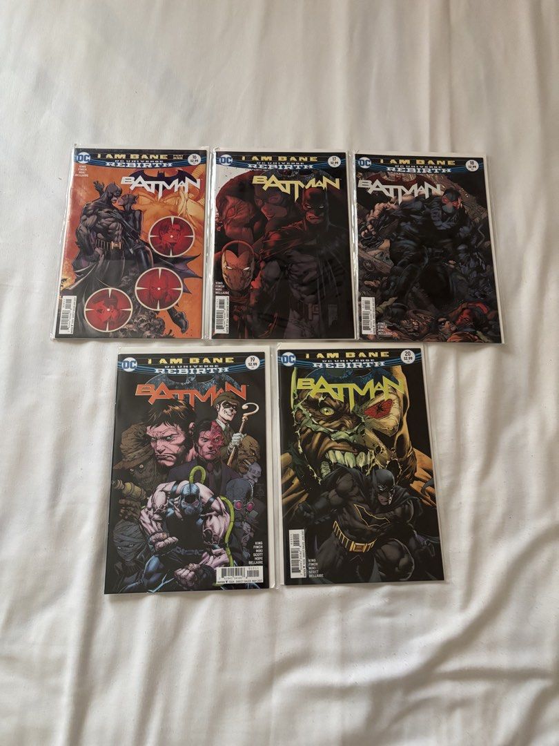 Batman 2016 I Am Bane #16-20 (Complete Arc) (Category: Comics & Manga) located in Calamba. Submitted by batmayne (Listing ID 1464630377, Image 1). Description: I Am Bane (#16–20): A brutal showdown between Batman and Bane at Wayne Manor..