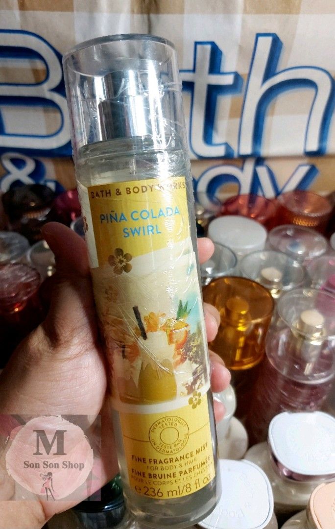 Bbw 👉PIÑA COLADA SWIRL👈 (Category: Fragrance & Deodorants) located in Manila. Submitted by msonsonshop (Listing ID 1464710336, Image 1). Description: A tropical fragrance built around notes of pineapple juice, coconut milk, and amber musk. The composition suggests a fruity and creamy character with a soft warm finish. 🇵🇭On hand from🇨🇦 👉MIST 👉FULL PAYMENT REQUIRED BEFORE SHIPPING 👉FOR PICK OR MEET UP CASH PAYMENT ONLY. ❌️No paper bag incl