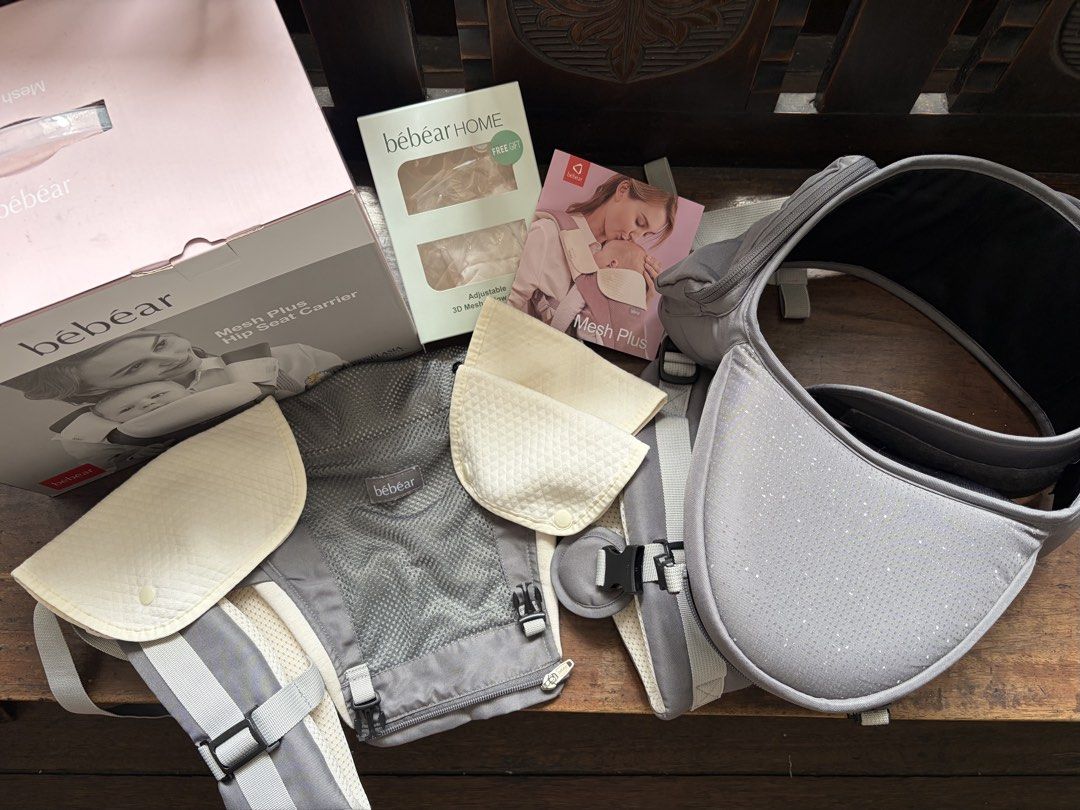 Bebear Mesh Plus Hip Seat Baby Carrier (Category: Carriers & Slings) located in Las Pinas. Submitted by anglnbrillantes (Listing ID 1464646165, Image 2). Description: Bebear Mesh Plus Hip Seat Carrier in Grey - Comfortable and supportive hip seat design - Breathable mesh material for optimal airflow - Includes matching bibs - Comes with a small instruction booklet - Free Bebear pillowcase gift included - Hand-washed before selling / posting - Wit