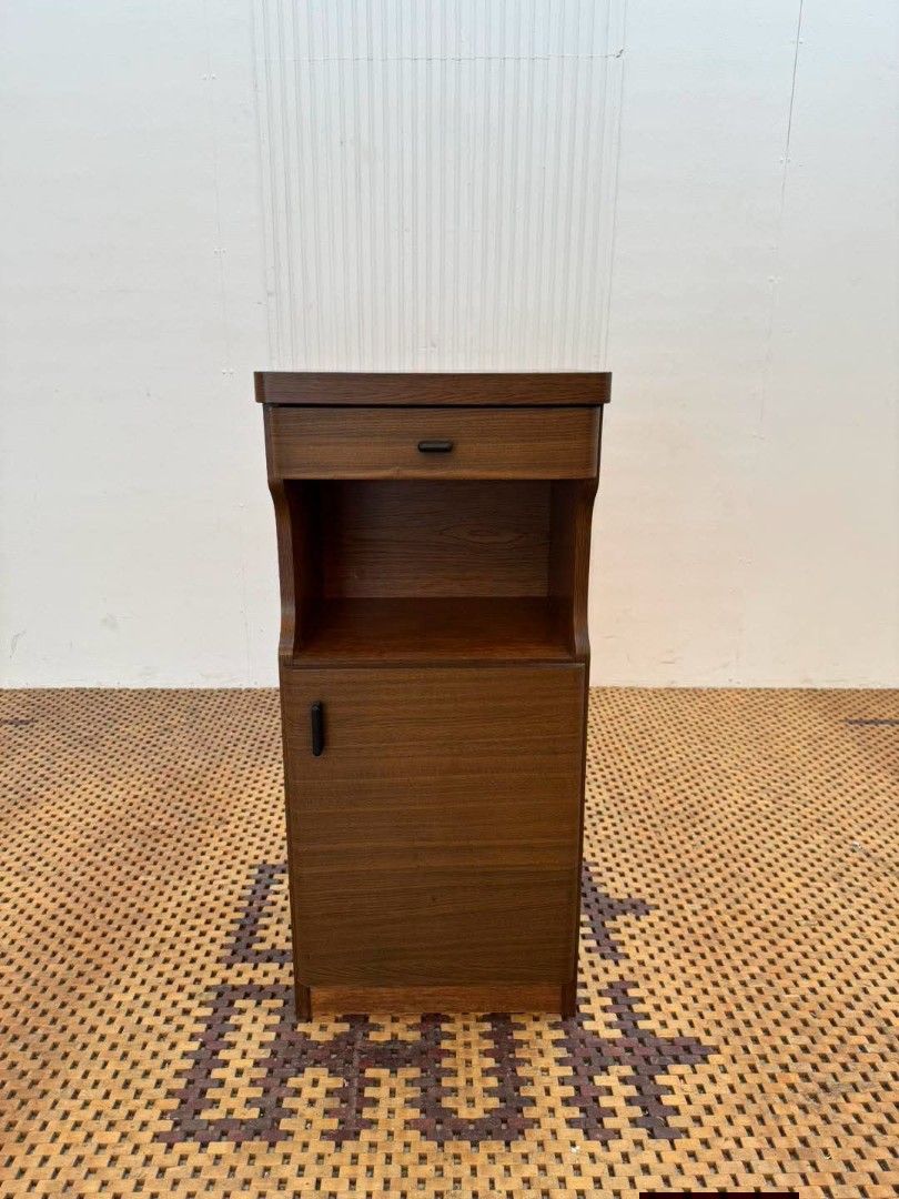 Bedside Cabinet (Category: Shelves, Cabinets & Racks) located in Meycauayan. Submitted by marygracecasimiro (Listing ID 1464739773, Image 1). Description: Wooden Bed Side Cabinet Price: 4,000 L14 x W11.5 x H30.5 In good condition🩷🧡.