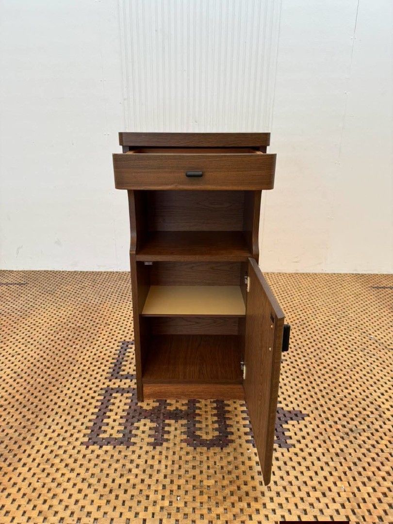 Bedside Cabinet (Category: Shelves, Cabinets & Racks) located in Meycauayan. Submitted by marygracecasimiro (Listing ID 1464739773, Image 2). Description: Wooden Bed Side Cabinet Price: 4,000 L14 x W11.5 x H30.5 In good condition🩷🧡.