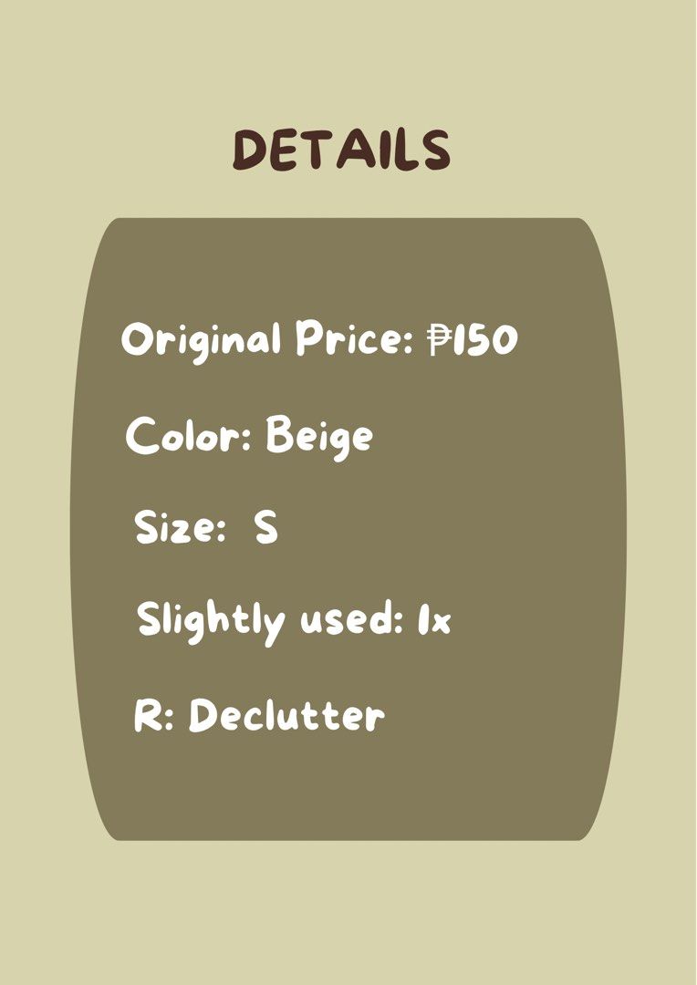 Beige Crop Top and Pants Set (Category: Sets or Coordinates) located in Manila. Submitted by blairwinter (Listing ID 1464595182, Image 2). Description: .