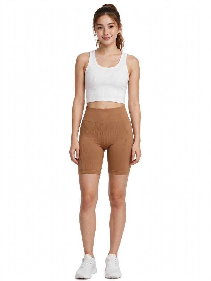 Bikers Short Ribbed (Category: Activewear) located in Rizal. Submitted by timeless_shop (Listing ID 1464612128, Image 1). Description: 🔥 Ribbed Biker Shorts - Caramel Brown 📏 Width: 12.5 inches 📏 Length: 15 inches - above knee, biker style! 📏 Waist: 26-28 inches High Waist, garterized, super stretchy! 🎨 Color: Caramel / Brown / Nude - ang ganda ng kulay! ✂️ Style: Ribbed High-Waist Biker Shorts - tummy control, makapal ribbed 💯 Condition: 1
