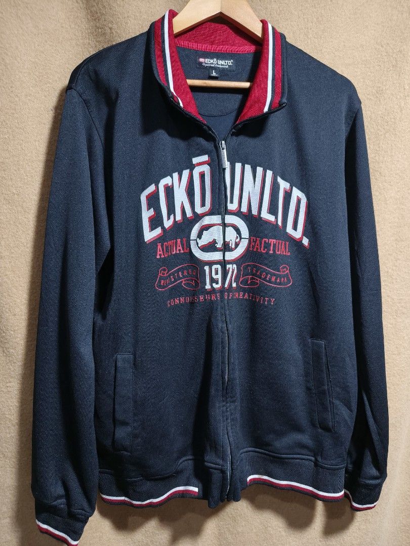 black full-zip Ecko Unltd track jacket , Lenght 29", Width 24 (Category: Coats, Jackets and Outerwear) located in Camalaniugan. Submitted by thrifter10 (Listing ID 1464696109, Image 1). Description: .
