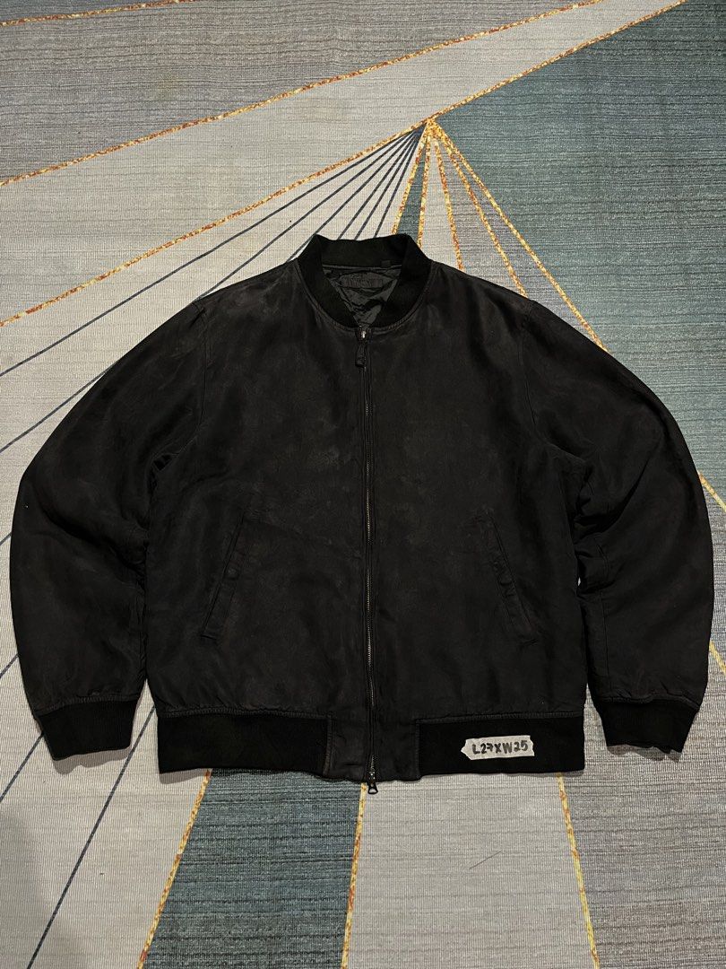 Black Suede Bomber Jacket L29XW25 (Category: Coats, Jackets and Outerwear) located in Puerto Princesa. Submitted by dijaydj28 (Listing ID 1464590514, Image 1). Description: - Classic black suede bomber jacket - Zipper closure - Ribbed collar, cuffs, and hem - Fully lined interior - Great for layering.