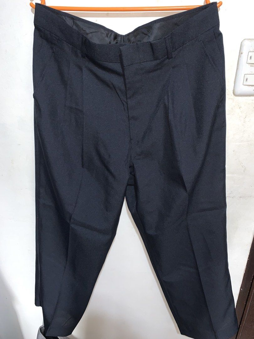 Black Tailored Pants - Size L (Category: Trousers) located in Manila. Submitted by euvill (Listing ID 1464582981, Image 1). Description: - Balck tailored pants - Japan Brought - Polyester material - Belt loops - Functional pockets (back pockets with button closure) - Suitable for formal or casual occasions - Please check photos for detailed measurements.