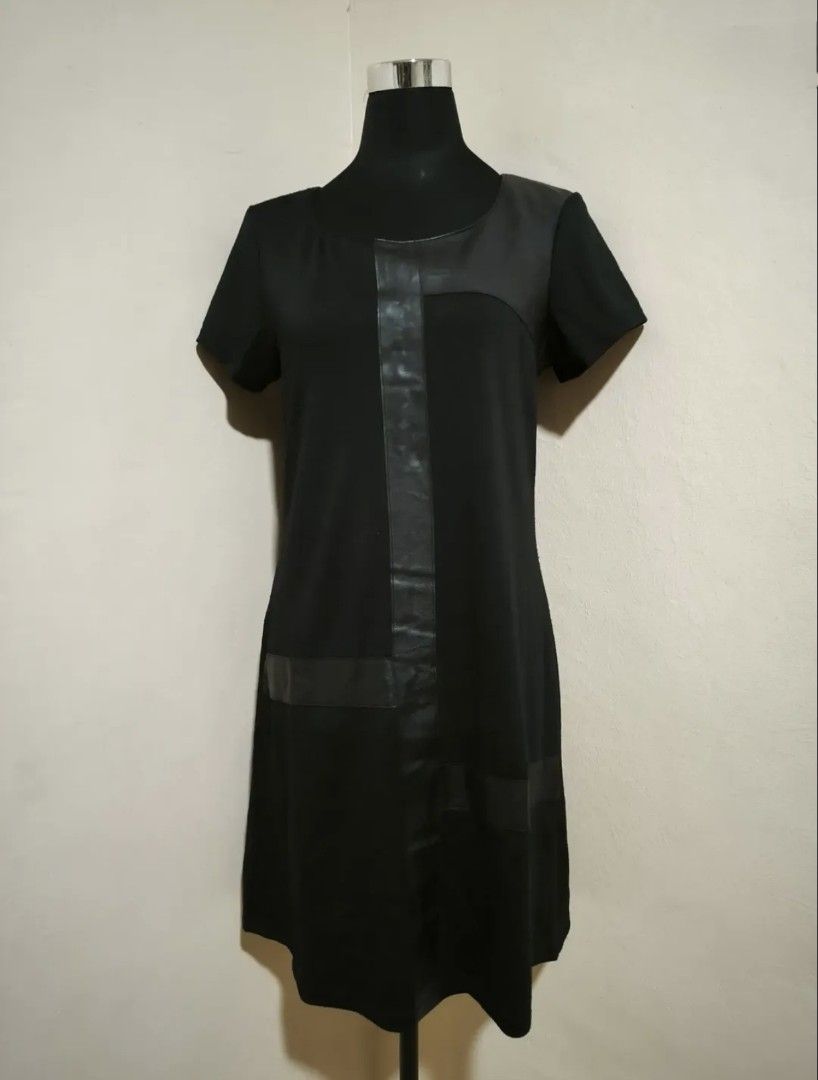 Black x leather dress (Category: Dresses) located in Manila. Submitted by wearforce (Listing ID 1464586177, Image 2). Description: Black x leather dress can fit M-L good condition no issues color rate 9/10 150 + sf.