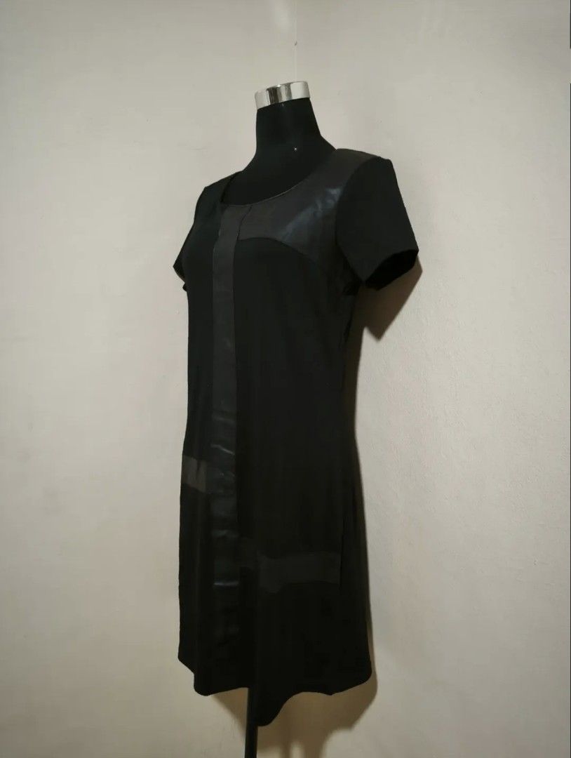 Black x leather dress (Category: Dresses) located in Manila. Submitted by wearforce (Listing ID 1464586177, Image 1). Description: Black x leather dress can fit M-L good condition no issues color rate 9/10 150 + sf.