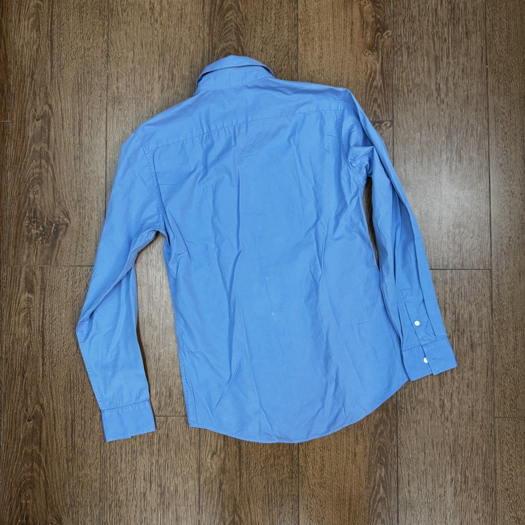 Blue Sandro Long Sleeve (Category: Formal Shirts) located in Manila. Submitted by juddscloset (Listing ID 1464614801, Image 2). Description: 17 inches width 27 inches length size XS on tag personally owned no issues .