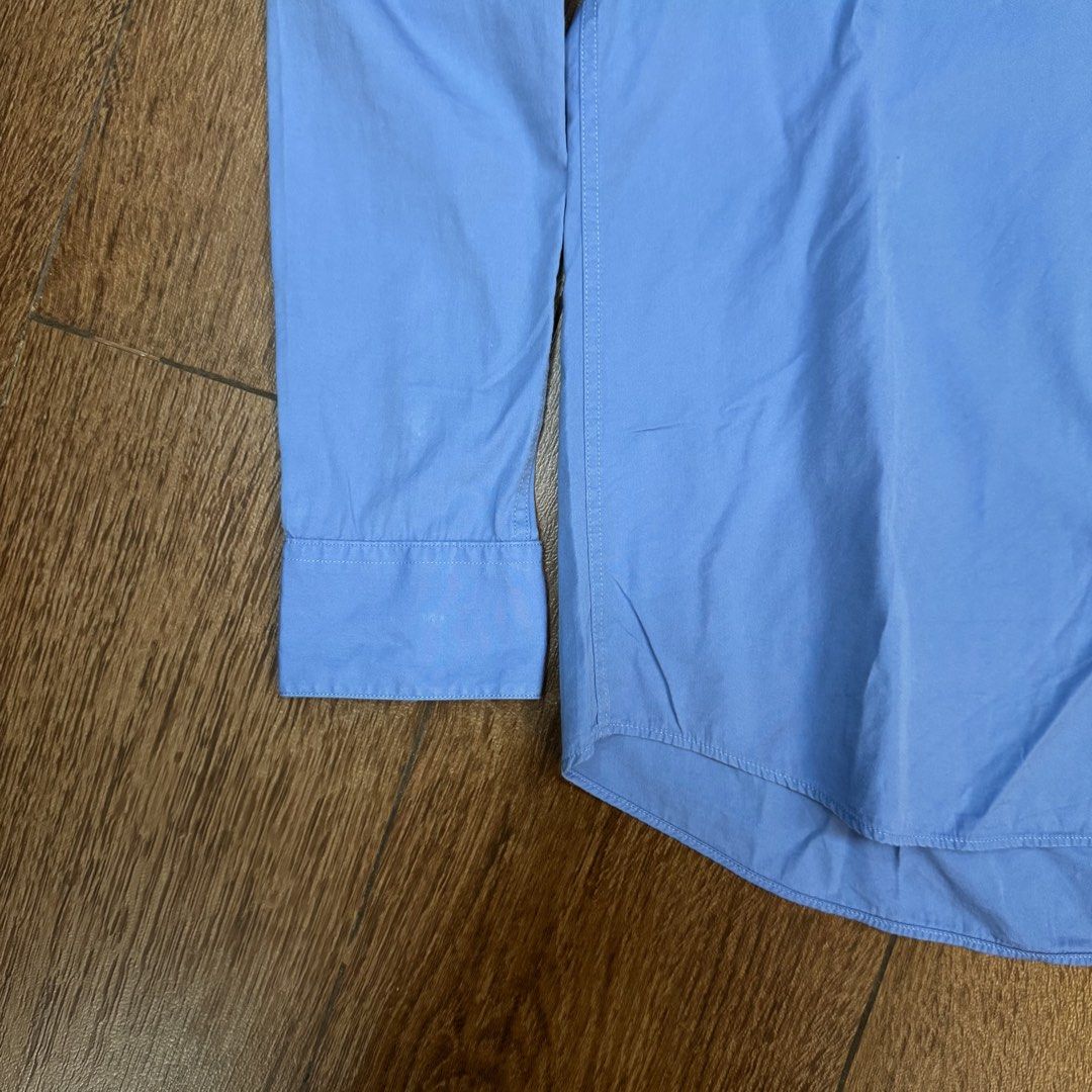 Blue Sandro Long Sleeve (Category: Formal Shirts) located in Manila. Submitted by juddscloset (Listing ID 1464614801, Image 3). Description: 17 inches width 27 inches length size XS on tag personally owned no issues .