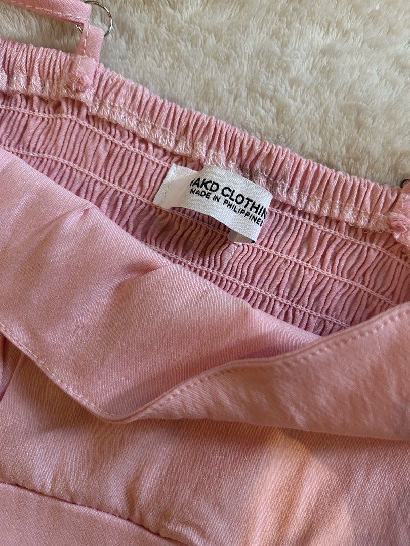 Blush Peplum Camisole Top (Category: Sleeveless) located in Manila. Submitted by __nicscloset (Listing ID 1464691276, Image 3). Description: Size Xs-S Blush color Square neckline with thin adjustable straps Fully smocked, stretchy elastic back for easy wear .