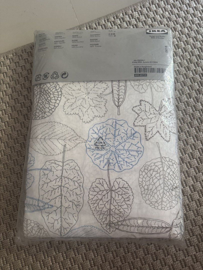 BN Ikea Ethel Blad Queen Sheet and Pillow Case Set (Category: Bedding & Towels) located in Las Pinas. Submitted by archrt (Listing ID 1464590105, Image 2). Description: 150x200 bedsheet 2pcs 50x80 pillowcase Brand new Location: las pinas Lalamove or j&t at buyer’s expense Gcash, bpi or bdo.