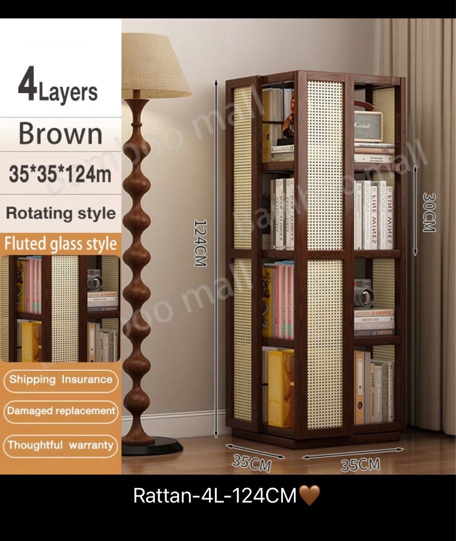 Book Shelves Rotating (Category: Office Furniture & Fixtures) located in Manila. Submitted by repeat_finds_ph (Listing ID 1464577126, Image 3). Description: 1 month old pa lang. RFS: Change of kind, will do hanging shelves instead. Pickup Area : Valenzuela City.