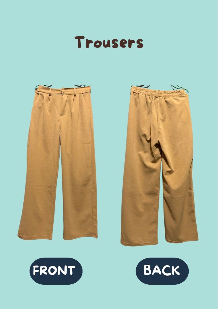 Brown Wide Leg Trousers Size S-M (Category: Other Bottoms) located in Manila. Submitted by blairwinter (Listing ID 1464601709, Image 1). Description: .