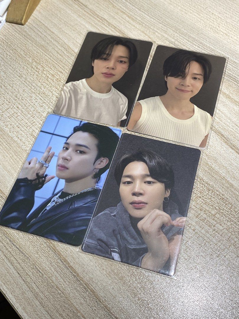 BTS Jimin Face & Proof Photocard SET (Category: K-Wave Merchandise) located in Manila. Submitted by unlichickenwingzz (Listing ID 1464637674, Image 1). Description: GET ALL FOR 280! — all in great quality — ❌ sensi buyers 🚐: jnt (qc).