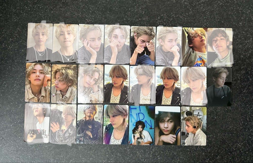 BTS KIM TAEHYUNG PCS (Category: K-Wave Merchandise) located in Quezon City. Submitted by yuji_kofi13 (Listing ID 1464657166, Image 1). Description: can contact me sa facebook for the video condition of pcs x- shaded means sold.
