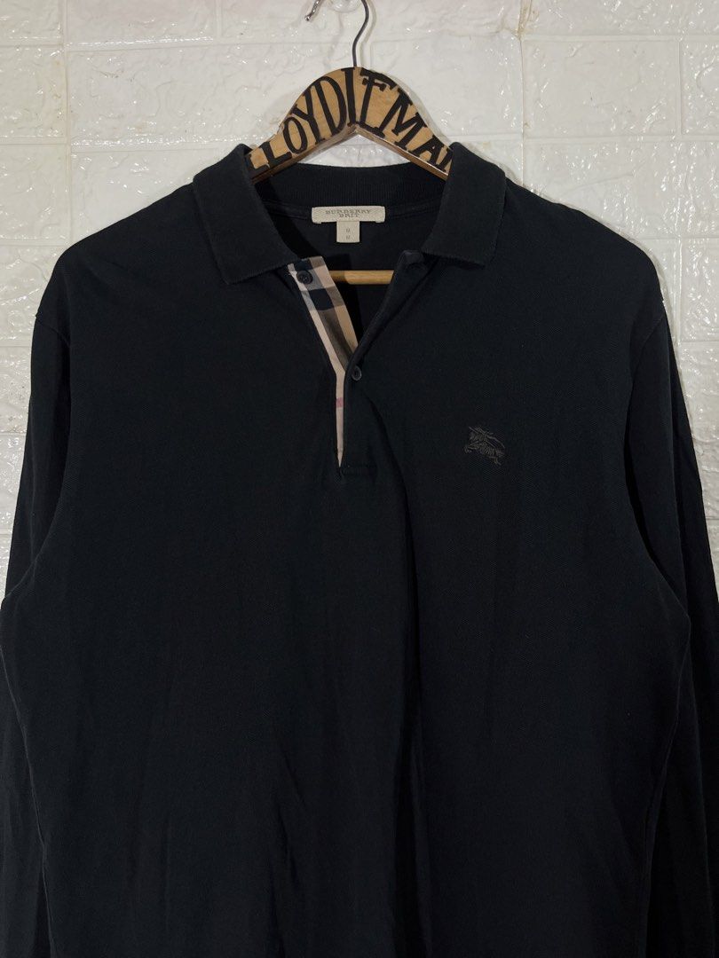 burberry brit polo LS (Category: Coats, Jackets and Outerwear) located in Manila. Submitted by lloydiemmfmannn (Listing ID 1464615820, Image 2). Description: burberry brit polo L/S sz M on tag w21 l28 flaws: minor fade neckline pasay location ig: ALLIN.THRIFT.