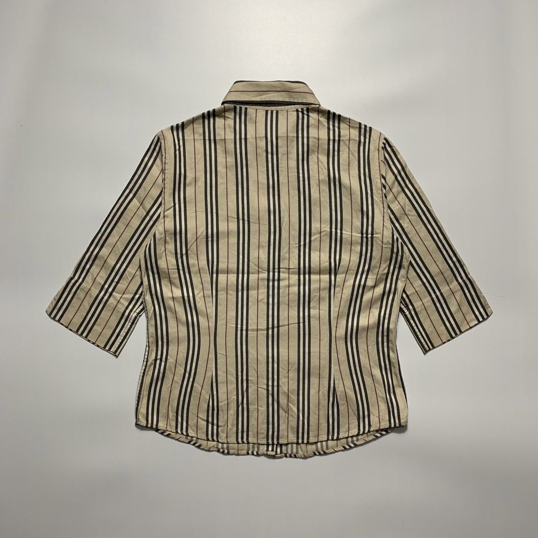 Burberry London striped Tops (Category: Luxury Apparel) located in Natividad. Submitted by endsource.ph (Listing ID 1464641621, Image 2). Description: Burberry London striped Tops ‎_____________ ‎Size: Medium - Large womens ‎Width : 18 ‎Length: 23.5 ‎Shoulder: 15 ‎Sleeves: 14.5 ‎(actual dimension) ‎______________ ‎Like New Condition ‎(use once or twice) ‎Lightly Used Condition ‎(used w/care) ‎______________ ‎Issue: none ‎Colors may vary due to li