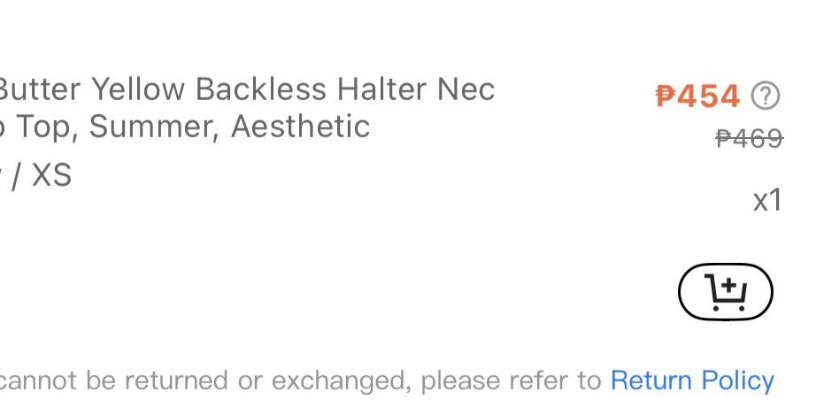 Butter Yellow Backless Halter Neck Crop Top (Category: Sleeveless) located in Muntinlupa City. Submitted by cssndrax (Listing ID 1464675964, Image 2). Description: brand new, never worn.