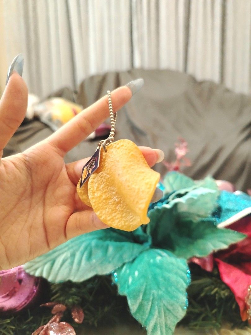 Calbee Kataage Potato Chips Keychain Charm (Category: Character Goods) located in San Fernando. Submitted by jpmarketplace2023 (Listing ID 1464691375, Image 2). Description: 💚 All items are authentic from Japan. 💛 MOP: GCash (❌️ GCash Protect) 🩵 MOD: LBC only (❌️ S. Checkout, COD, COP) 💙 Meet-up: Vista Mall, San Fernando, Pampanga 💜 All items are on-hand. 🧡 First to pay gets the item first. ❤️ Breakable items are packed with care and cautio