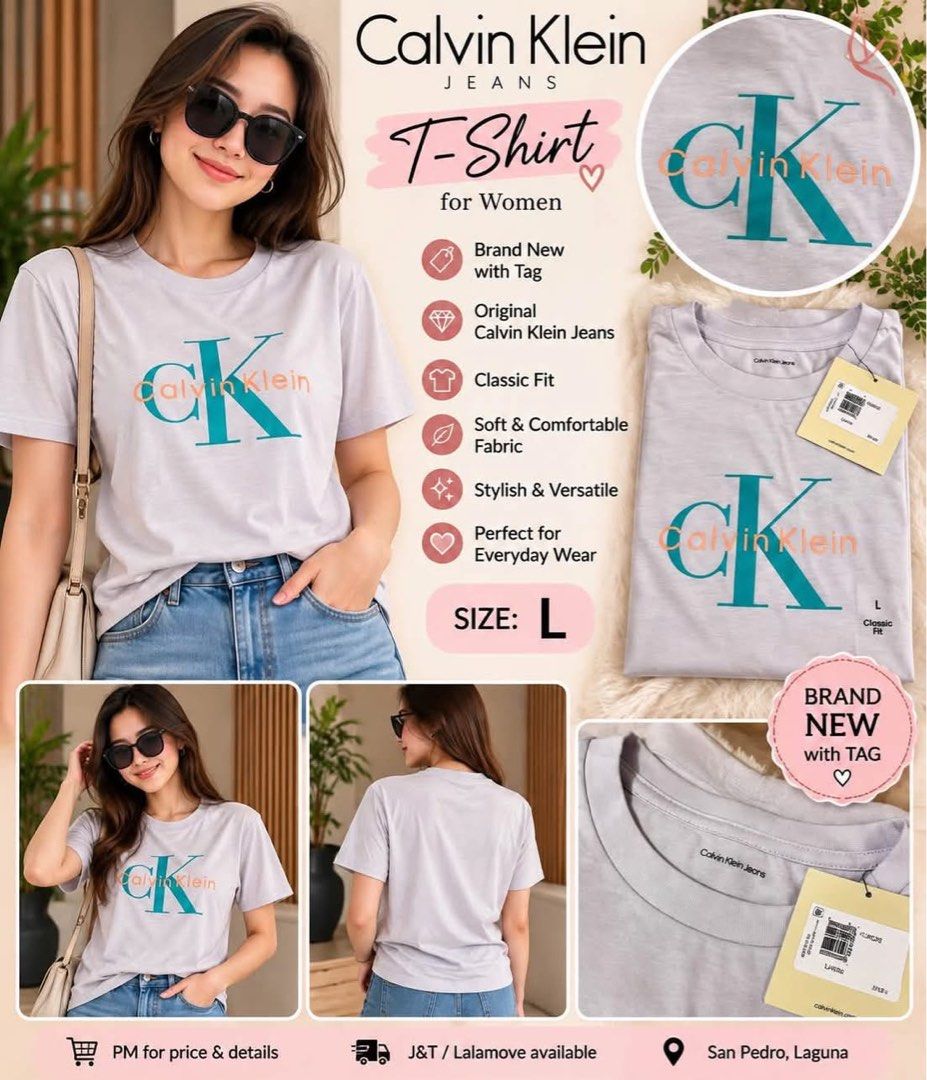 Calvin Klein Tshirt (Category: Shirts) located in Santa Rosa. Submitted by ninaparis (Listing ID 1464589262, Image 1). Description: Original Calvin Klein Classic Fit Shirt for Women Size Large.
