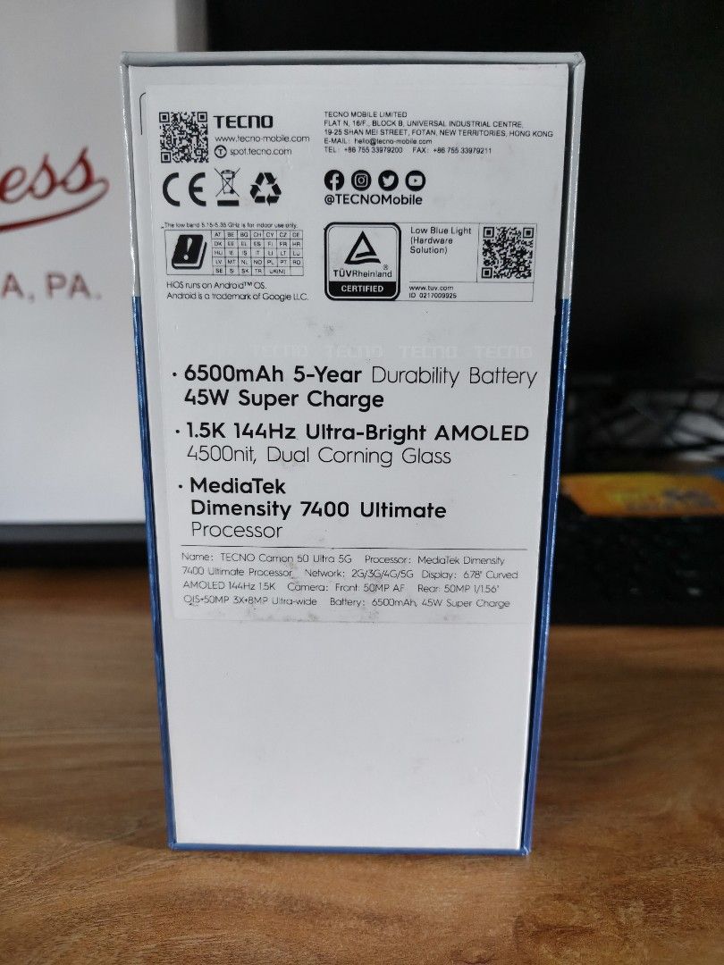 Camon 50 Ultra 5g (Category: Android Others) located in Manila. Submitted by crazytiger29 (Listing ID 1464631252, Image 2). Description: Tecno Camon 50 Ultra 5g Complete set with box (purchased a month ago) brand new condition For Sale or Swap to your Nintendo Switch Specifications: - 8+8 = 16gb RAM - 256gb Internal Memory - 6500mAh Big Battery - 45w Super Charge - 1.5k 144Hz Ultra-Bright AMOLED - Dual Corning Gorilla Glass.