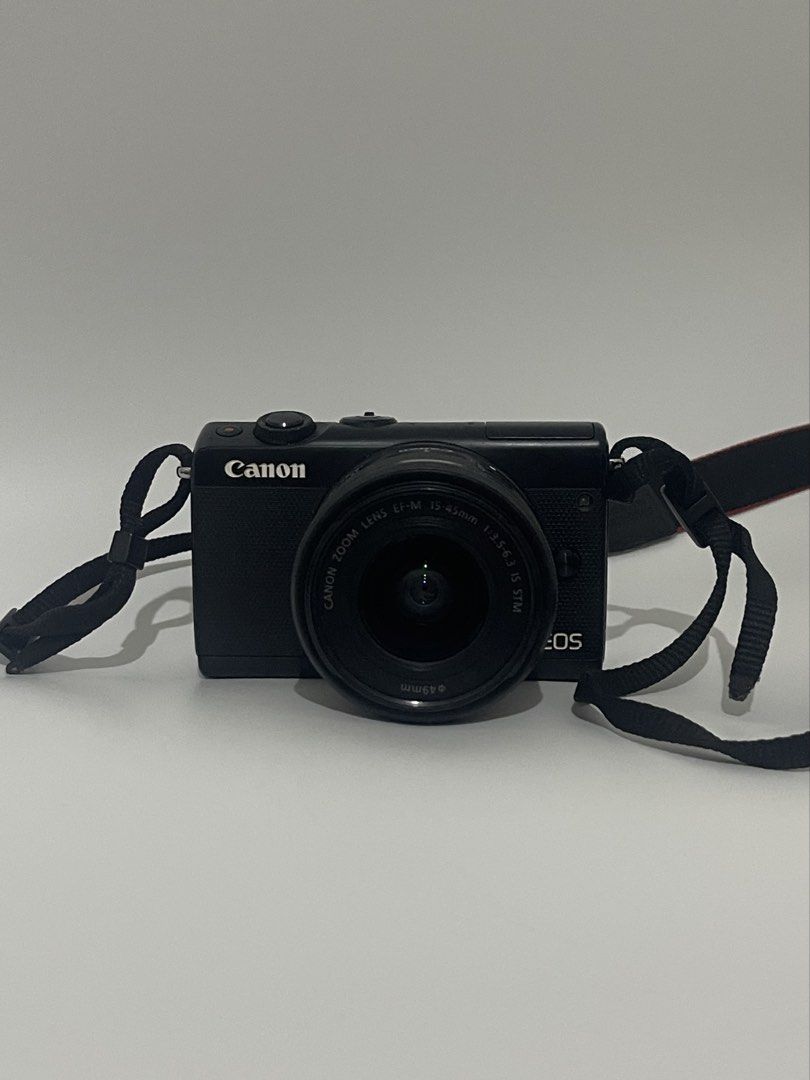 Canon M100 (Category: Cameras) located in Angeles City. Submitted by ermycloset (Listing ID 1464721632, Image 2). Description: ⋆˚࿔ Canon M100 (mirrorless camera) 𝜗𝜚˚⋆ 🏷️ ₱26,999 details: ⤿ 24.2 MP | Kitlens 15-45 mm ⤿ Touchscreen | WiFi Transfer ⤿ Pop up flash | Flip Screen ⤿ body condition: 10/10 (like new) ⤿ no issue🧸 inclusions: ⤿ camera body, kit lens 15-45 mm, original battery, 128GB SD card, original charger, lens cover, camera neck str