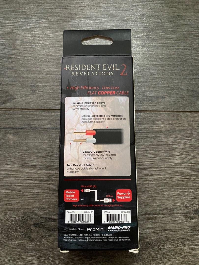 Capcom Resident Evil Revelations 2 Flat Copper Micro-USB Cable (Category: Chargers & Cables) located in Marikina City. Submitted by traxwap (Listing ID 1464649267, Image 2). Description: - Flat copper cable for fast charging - Micro-USB connector - High efficiency, low loss design - Durable, tear-resistant fabric - Made with 24AWG copper wire for superior conductivity.