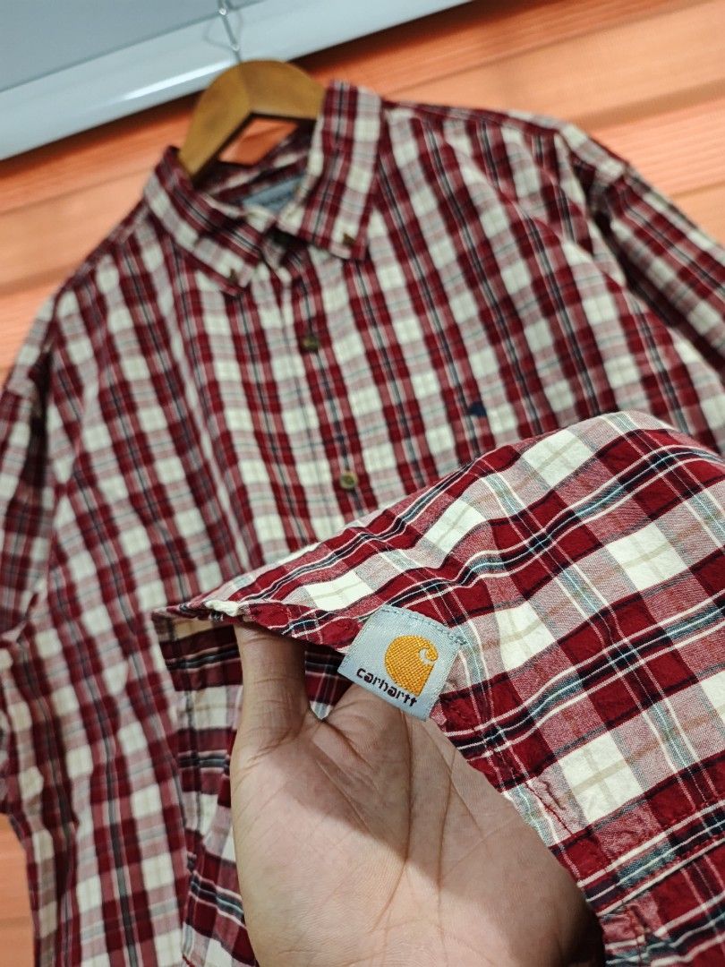 Carhartt Relaxed Fit Plaid Polo Button Down (Category: Formal Shirts) located in Cabuyao City. Submitted by dthrifts (Listing ID 1464738196, Image 3). Description: 26.5 W 32.5 L Authentic Brand New Condition.