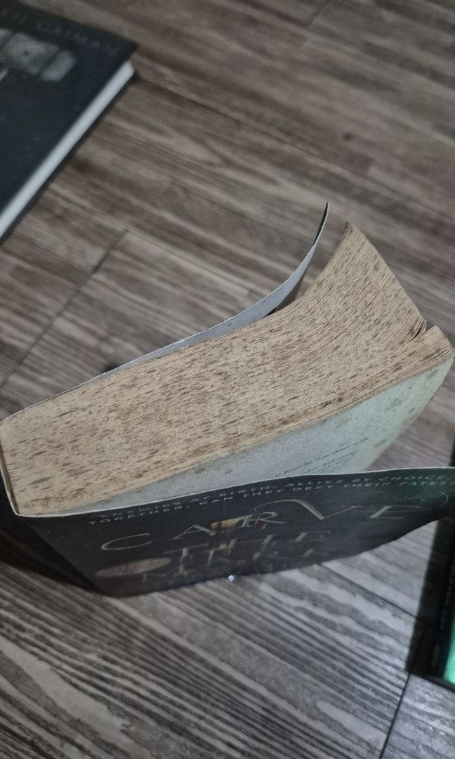 Carve the Mark by Veronica Roth Novel (Category: Storybooks) located in Manila. Submitted by abianne (Listing ID 1464724661, Image 3). Description: - Title: Carve the Mark by Veronica Roth - Format: Paperback - Special Feature: Includes the Divergent epilogue 'We Can Be Mended' - Condition: Readable copy with yellowing, foxing, and minor shelf wear around the edges.